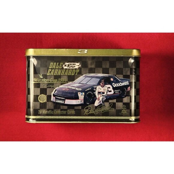 DALE EARNHARDT 1994 WINSTON CUP CHAMPION 20 Embossed Metal Collector Cards - NIB - Picture 2 of 6